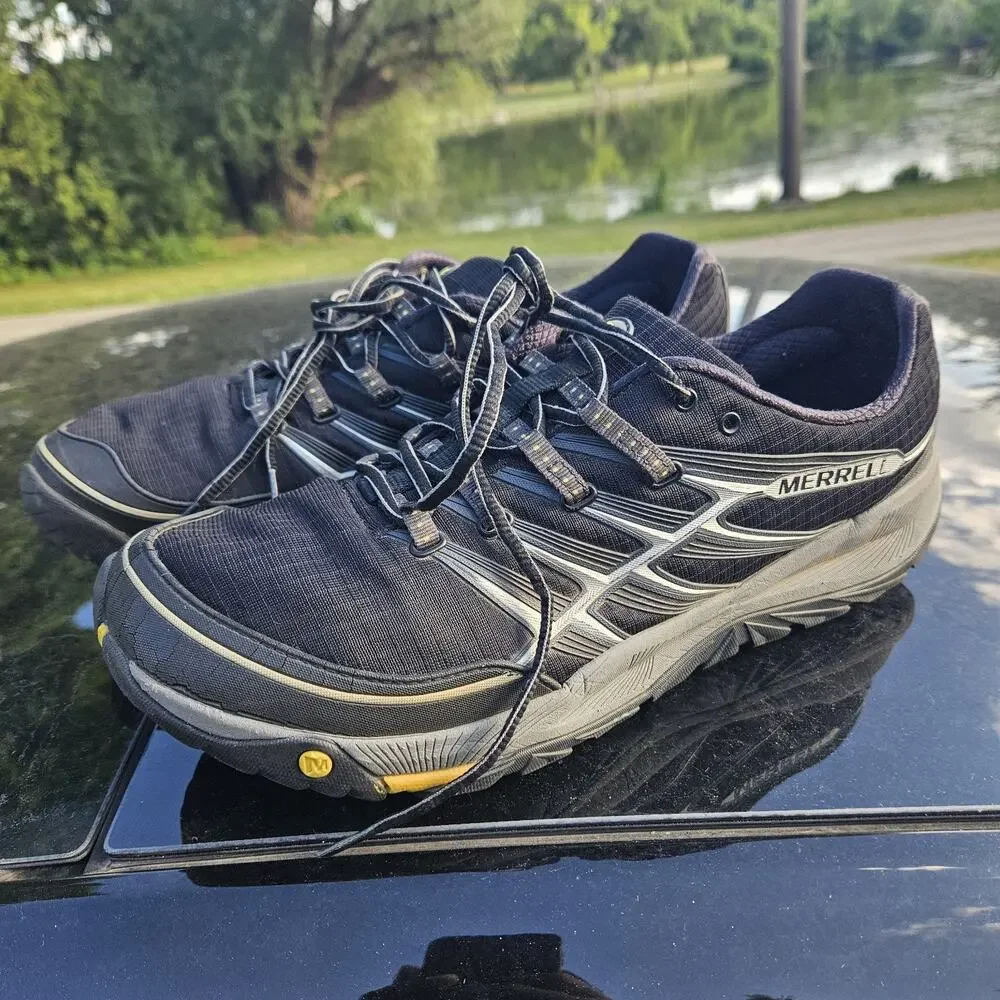 Merrell All Out Rush Men's Trail Running Shoes J06485 Black Grey Size 12